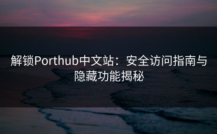 解锁Porthub中文站：安全访问指南与隐藏功能揭秘