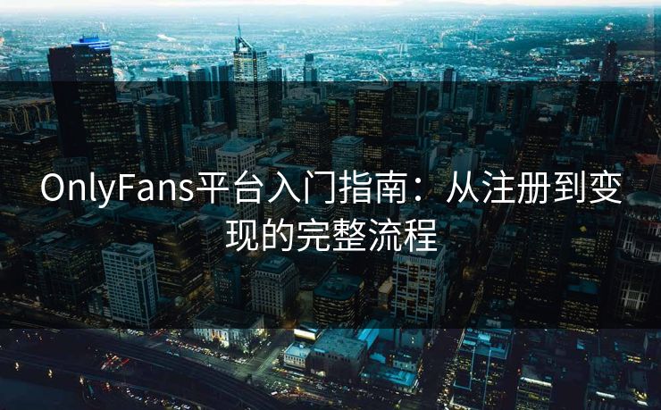 OnlyFans平台入门指南：从注册到变现的完整流程